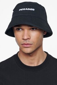 Logo Cotton Twill Bucket Hat Black