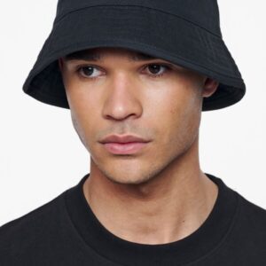 Logo Cotton Twill Bucket Hat Black