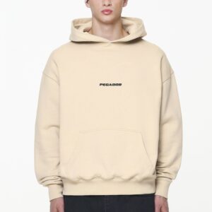 Colne Logo Oversized Hoodie – Beige