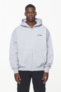 Colne Logo Oversized Hoodie – Grey Melange