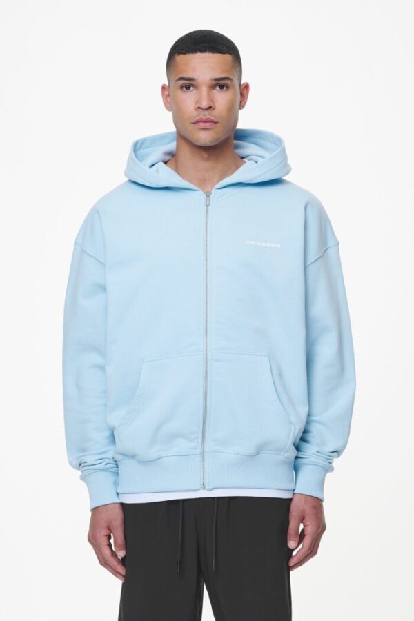 Colne Terry Logo Oversized Sweat Jacket – Aqua