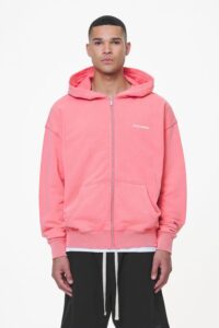 Colne Terry Logo Oversized Hoodie – Strawberry