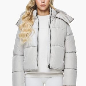 Vanati Crushed Puffer Jacket Ash Grey